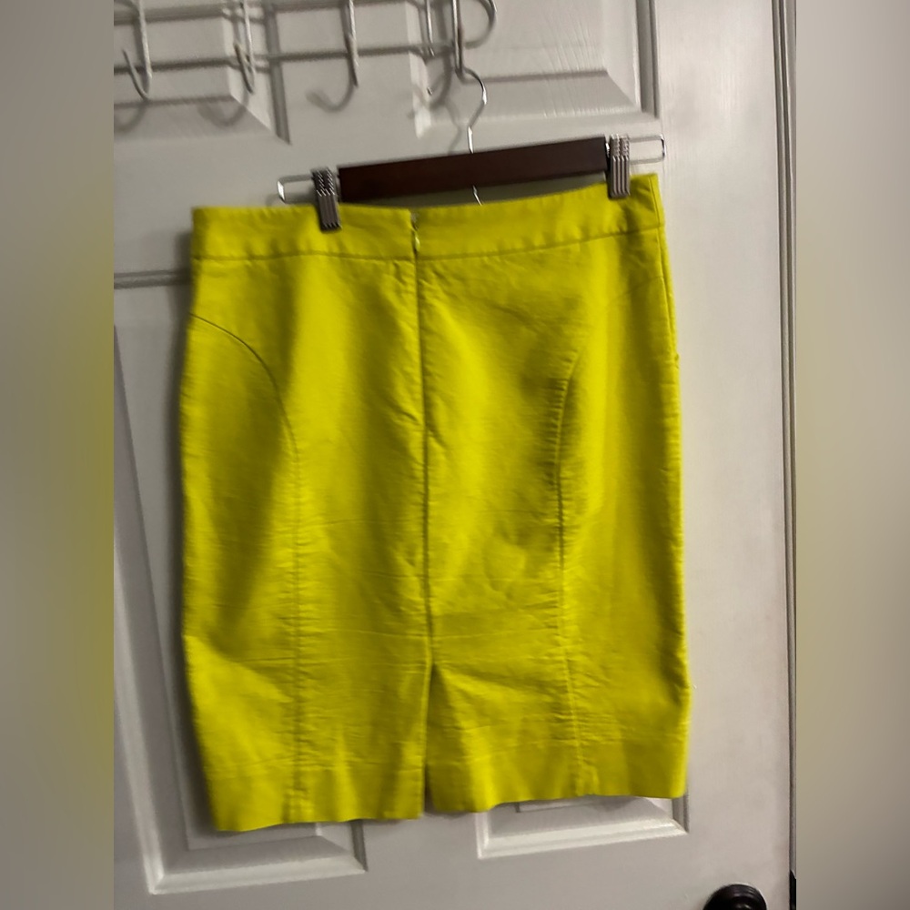 J. Crew Neon Yellow Pencil Skirt